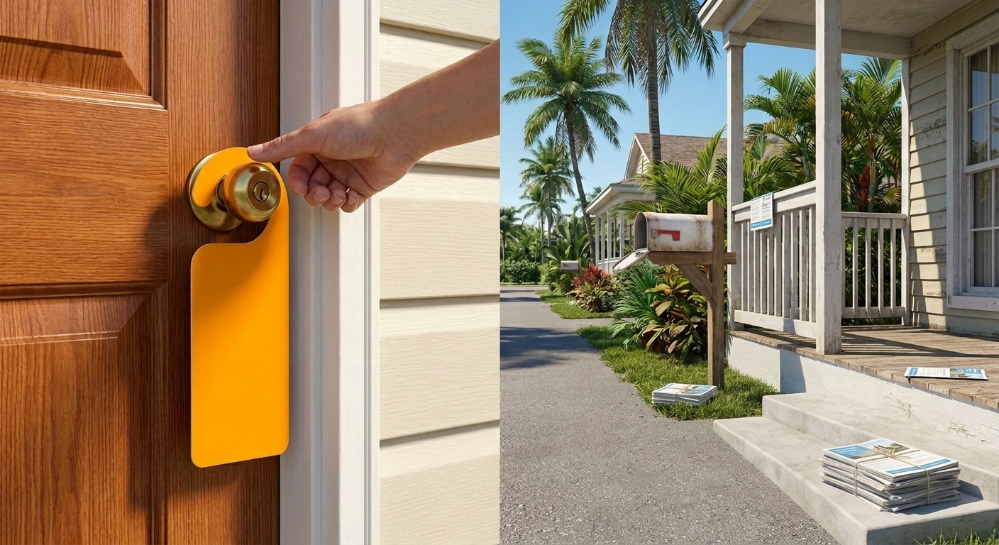 Why Door Hanger Campaigns Work Better Than Flyers in Palm Beach County